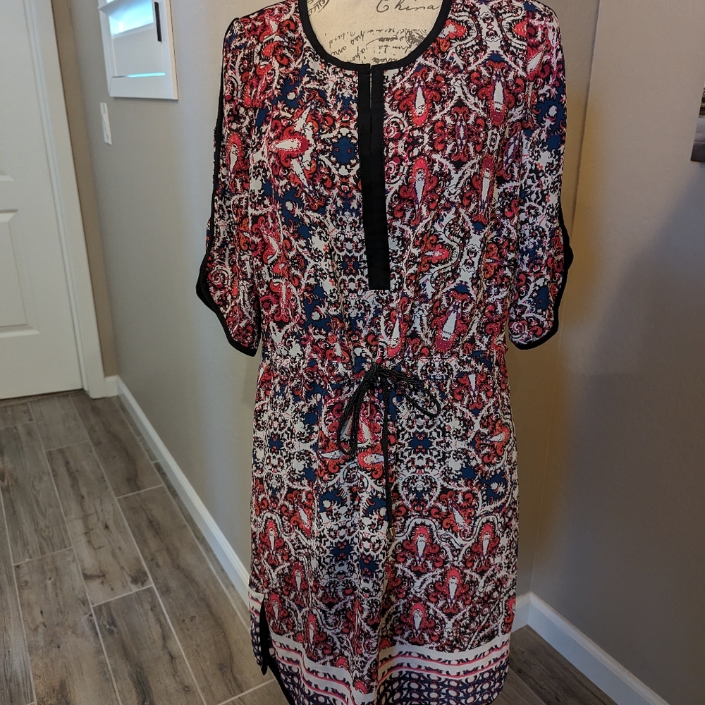 Adrianna Papel Midi Dress w/ Sheer Inside Liner - Picture 1 of 5